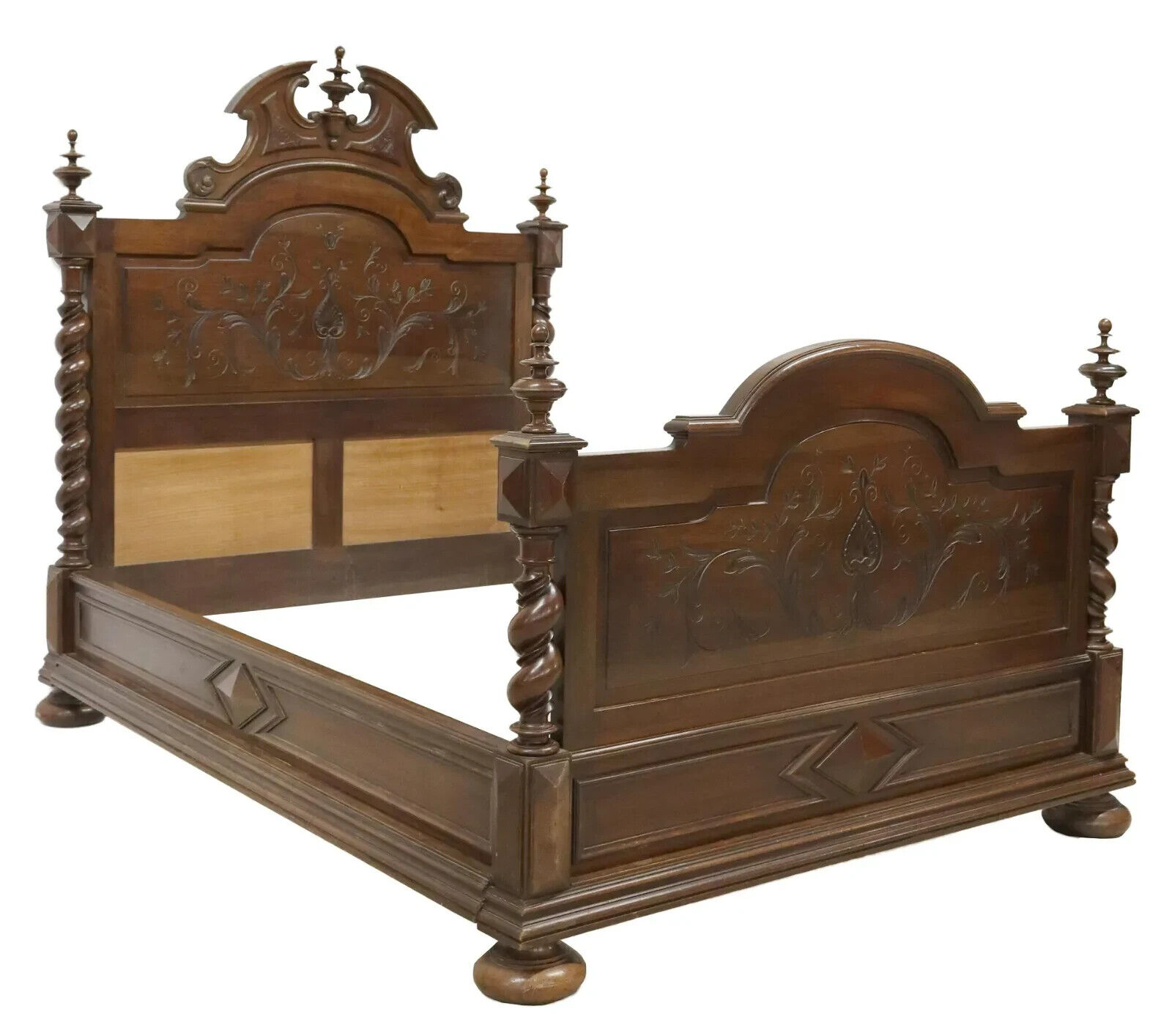 Antique Bedroom Set, Louis XIII Style, Set of 3, Bed, Stand, Dresser,  1800s!
