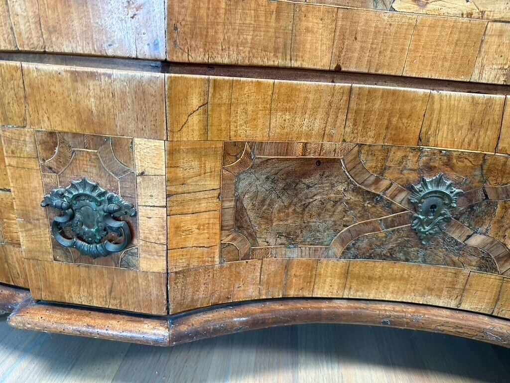 18th Century German Chest/ Commode with Contrasting Marquetry