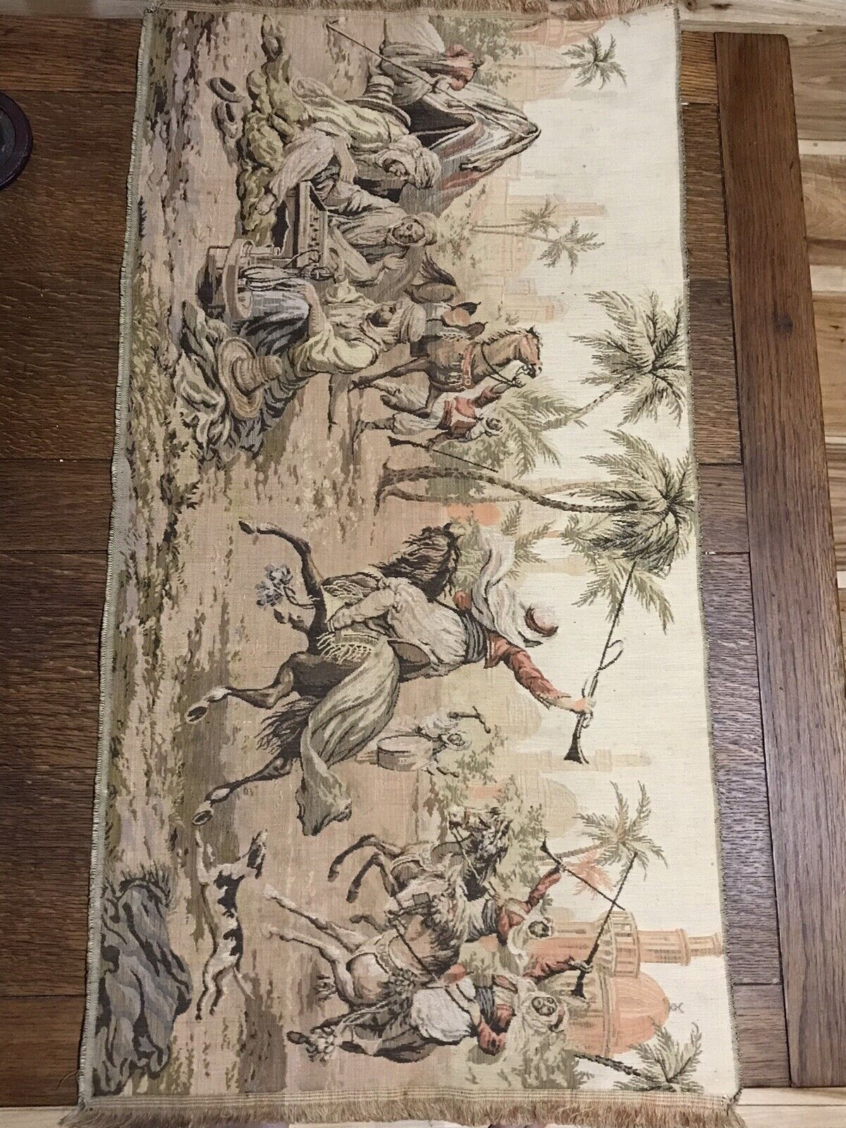 Moroccan Tapestry Village Scene Wall Art 38"x19