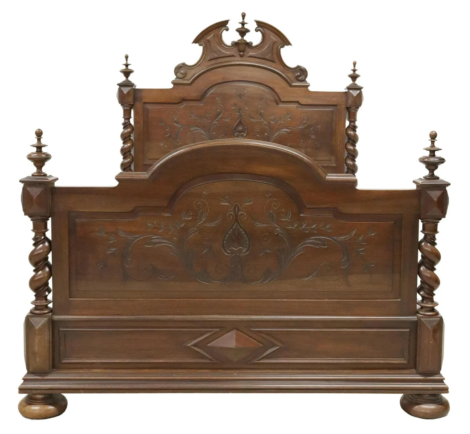 Antique Bedroom Set, Louis XIII Style, Set of 3, Bed, Stand, Dresser,  1800s!