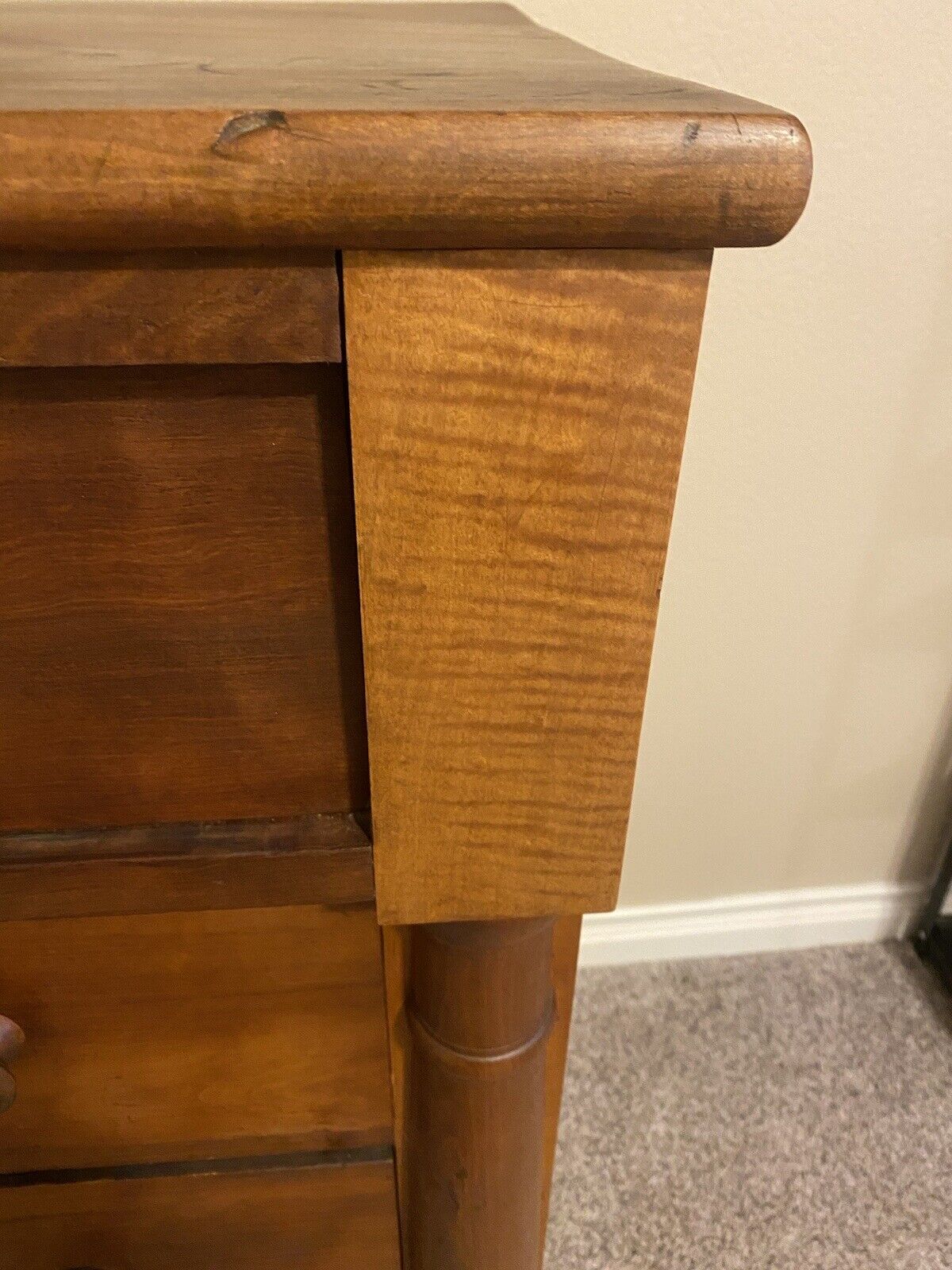 1800’s Solid Wood (mixed) High Boy Chest Of Drawers Hand Made Dove Tails HEAVY