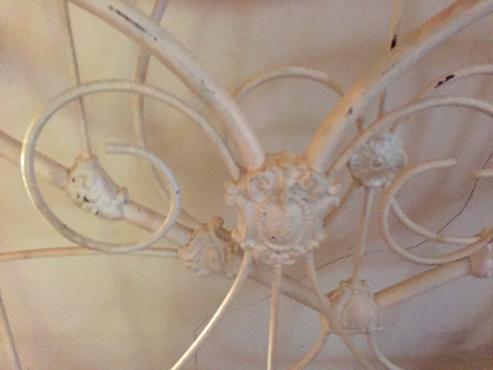 Mid-1800's Victorian Antique Iron Bed  Heart Shaped With Scrolled Full 