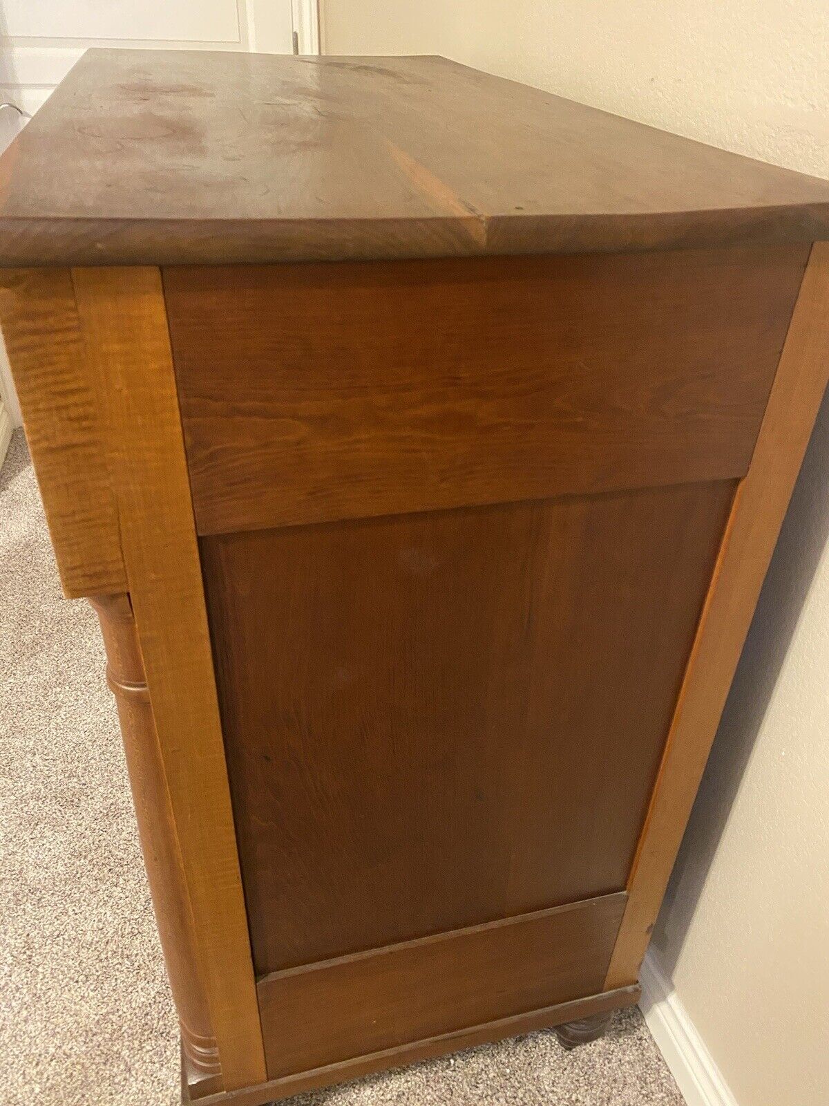 1800’s Solid Wood (mixed) High Boy Chest Of Drawers Hand Made Dove Tails HEAVY