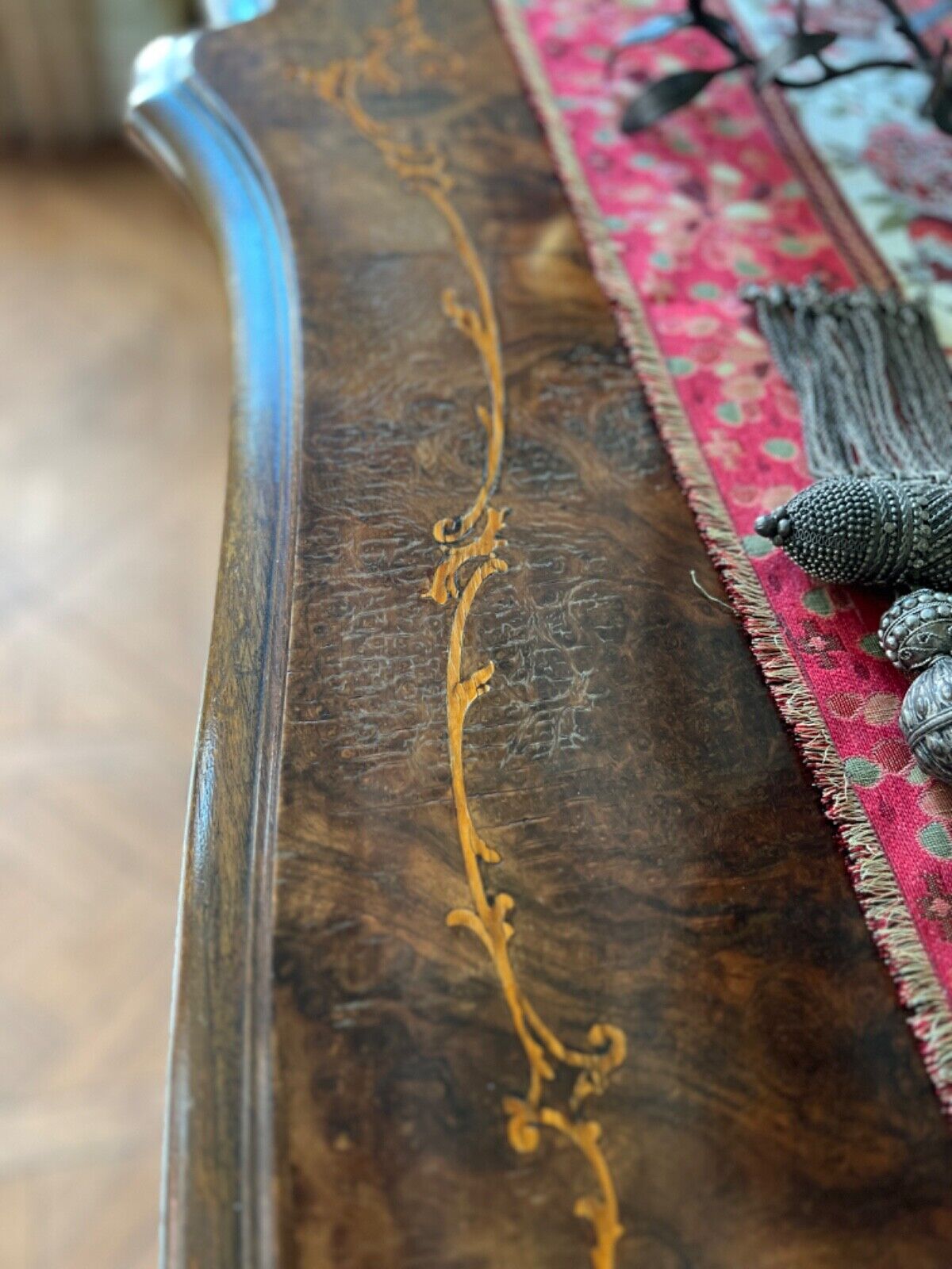 🦥ANTIQUE 1800s StuNinG EnfiLade 3tone Wood inlaid BUffeT ConsoLE TaBLe