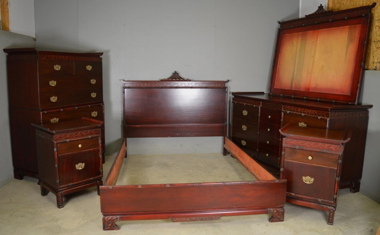 Antique Mahogany 6 Piece Bedroom Set #21950