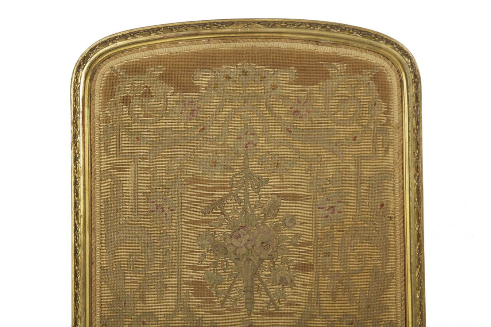 Louis XVI Style Giltwood Needlepoint Firescreen, Circa 1900