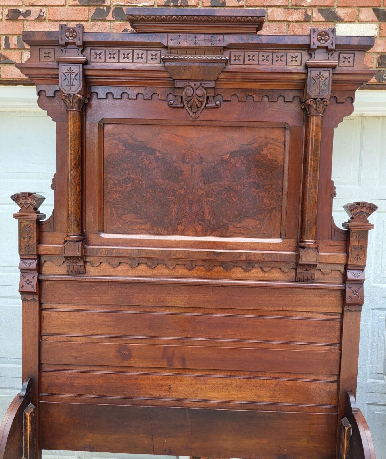 Quality 3 pc full size antique Bedroom Set vtg 1800s original Amer. Renaissance
