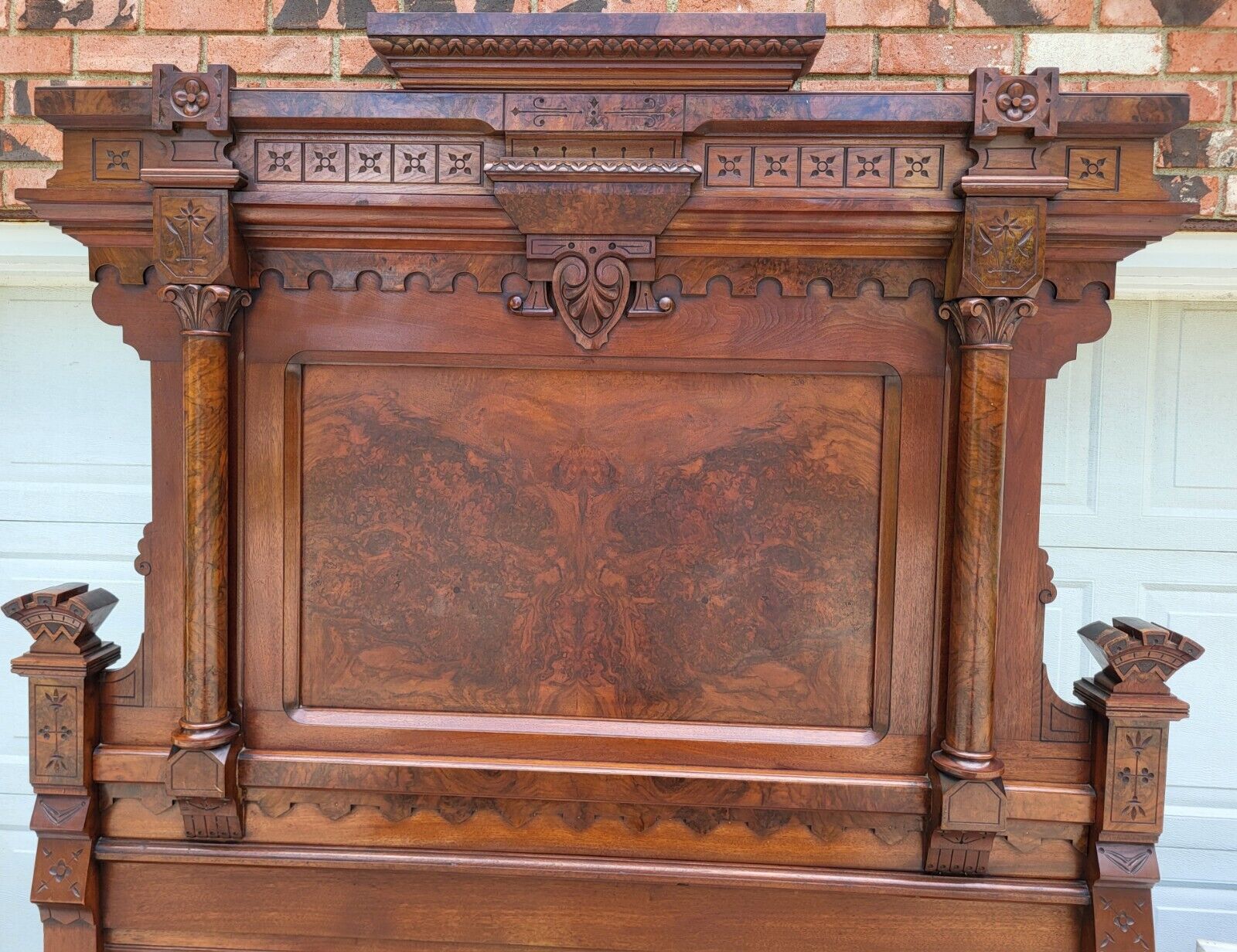 Quality 3 pc full size antique Bedroom Set vtg 1800s original Amer. Renaissance