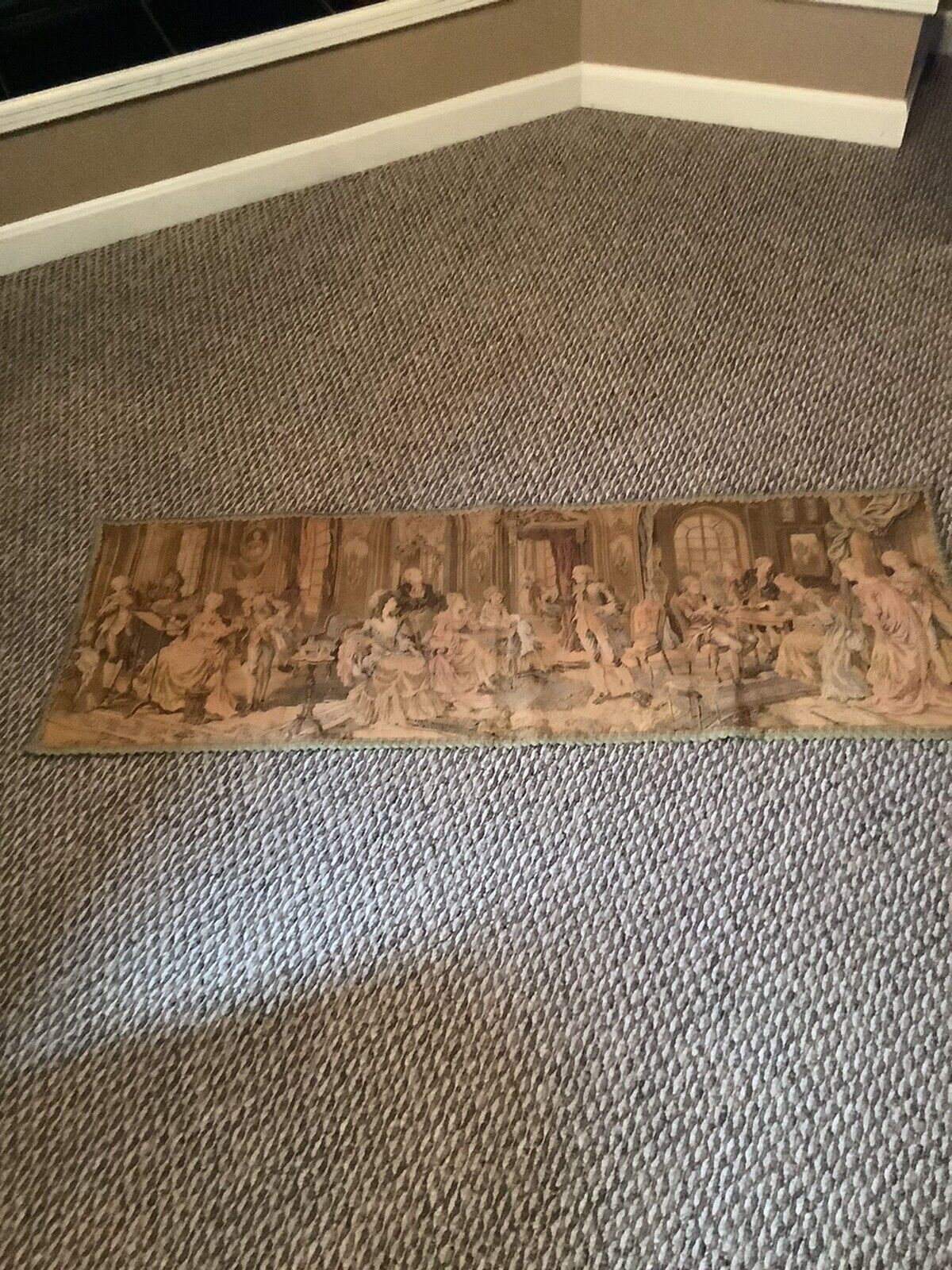 Victorian Belgian Silk Tapestry with Bric Brac Trim