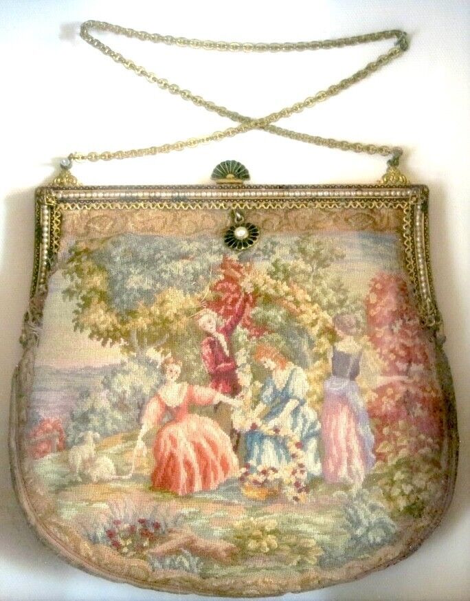 Victorian Enamel Purse with Seed Pearl Closure