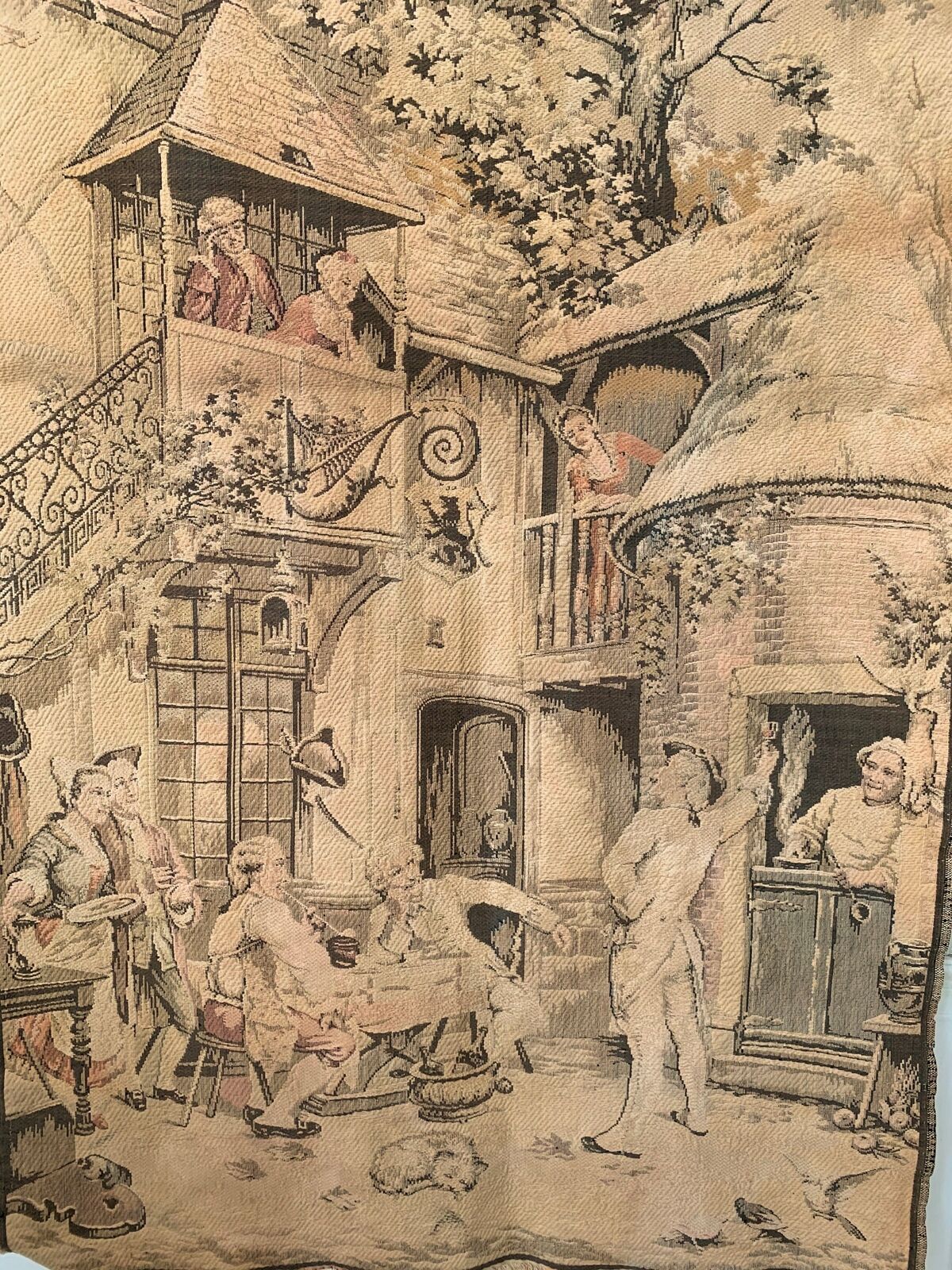 Early 1900s Vintage Tapestry Wall Hanging