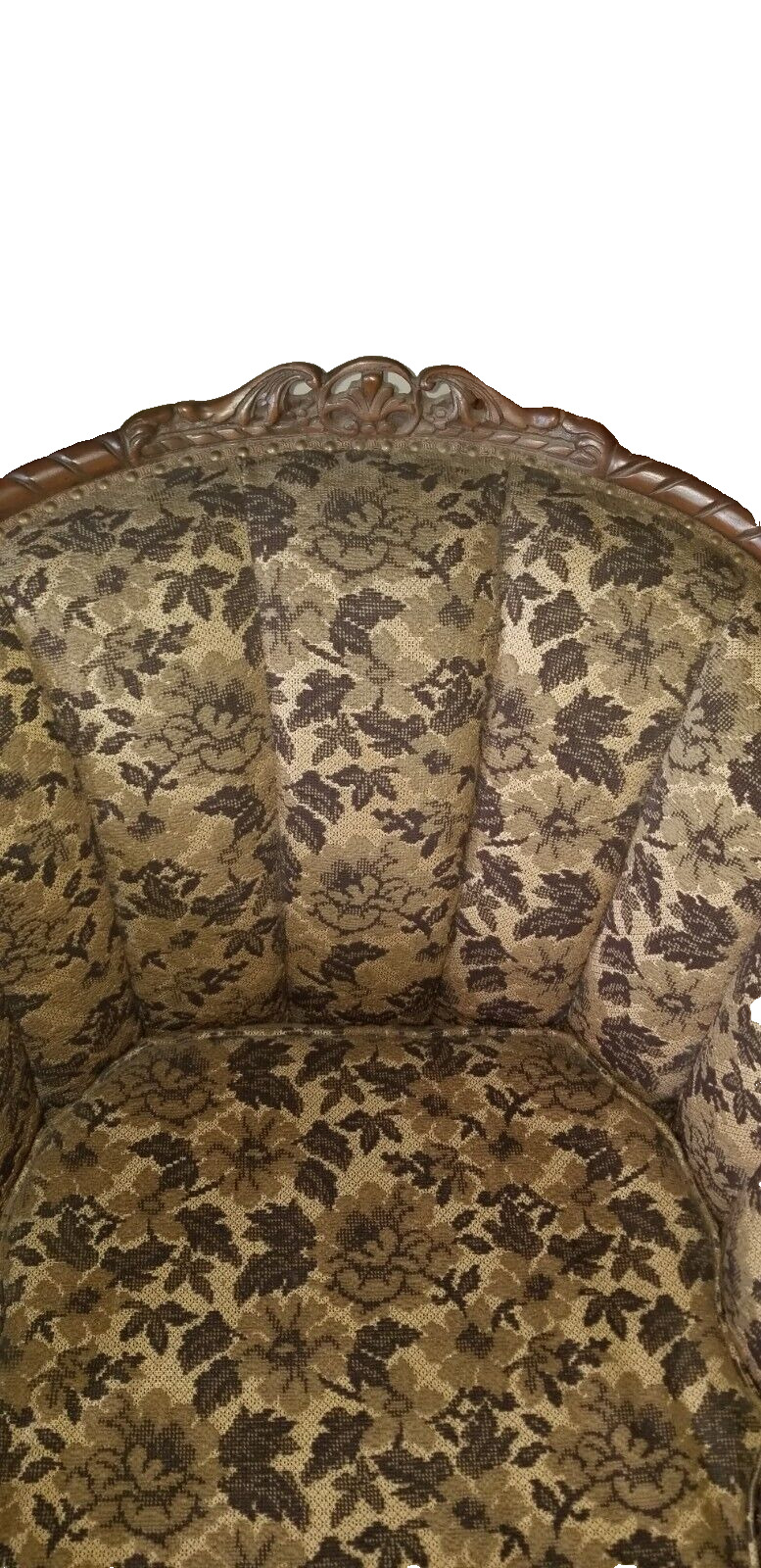 Antique Hand-Carved Victorian Accent Sofa