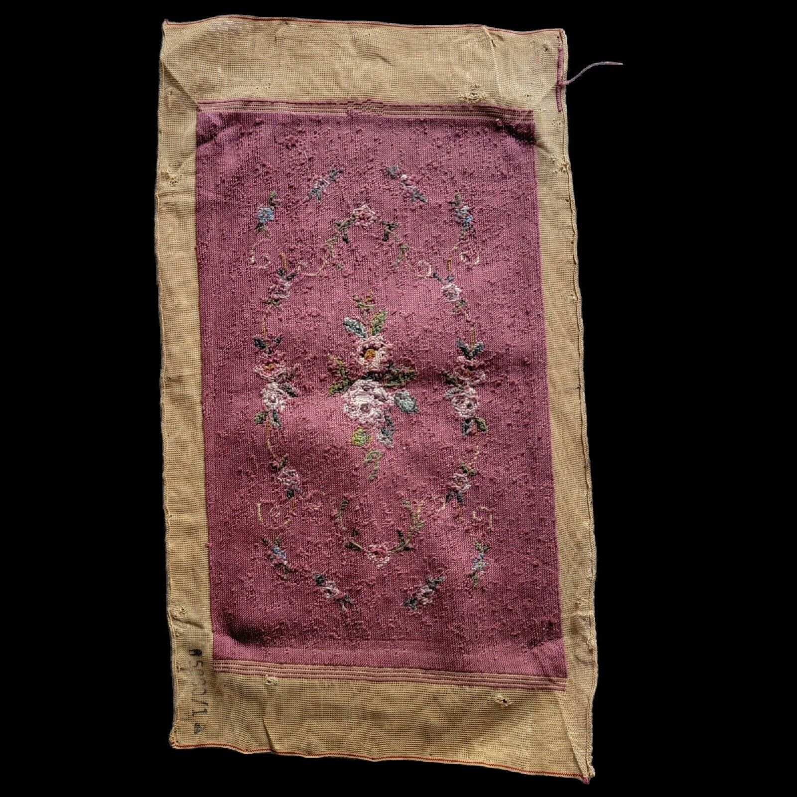 Rose Pink Floral Tapestry Piano Bench Cover 20x35
