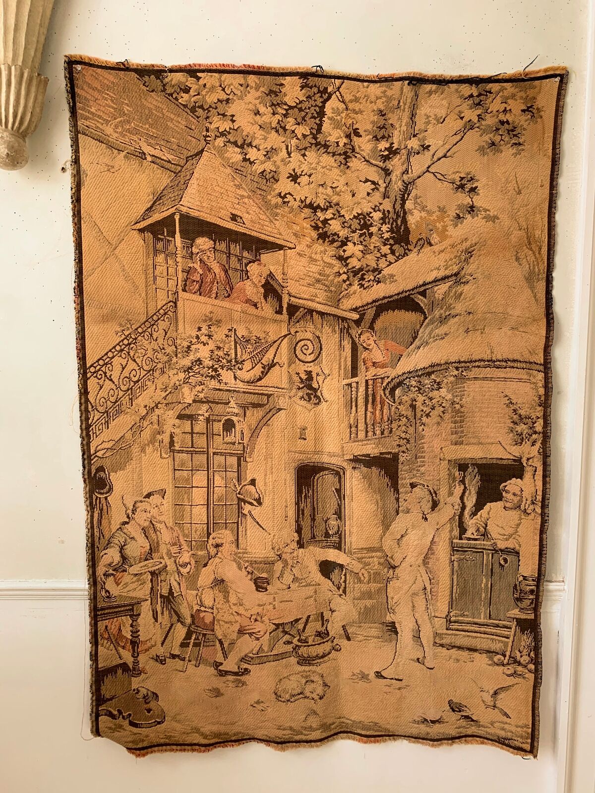Early 1900s Vintage Tapestry Wall Hanging