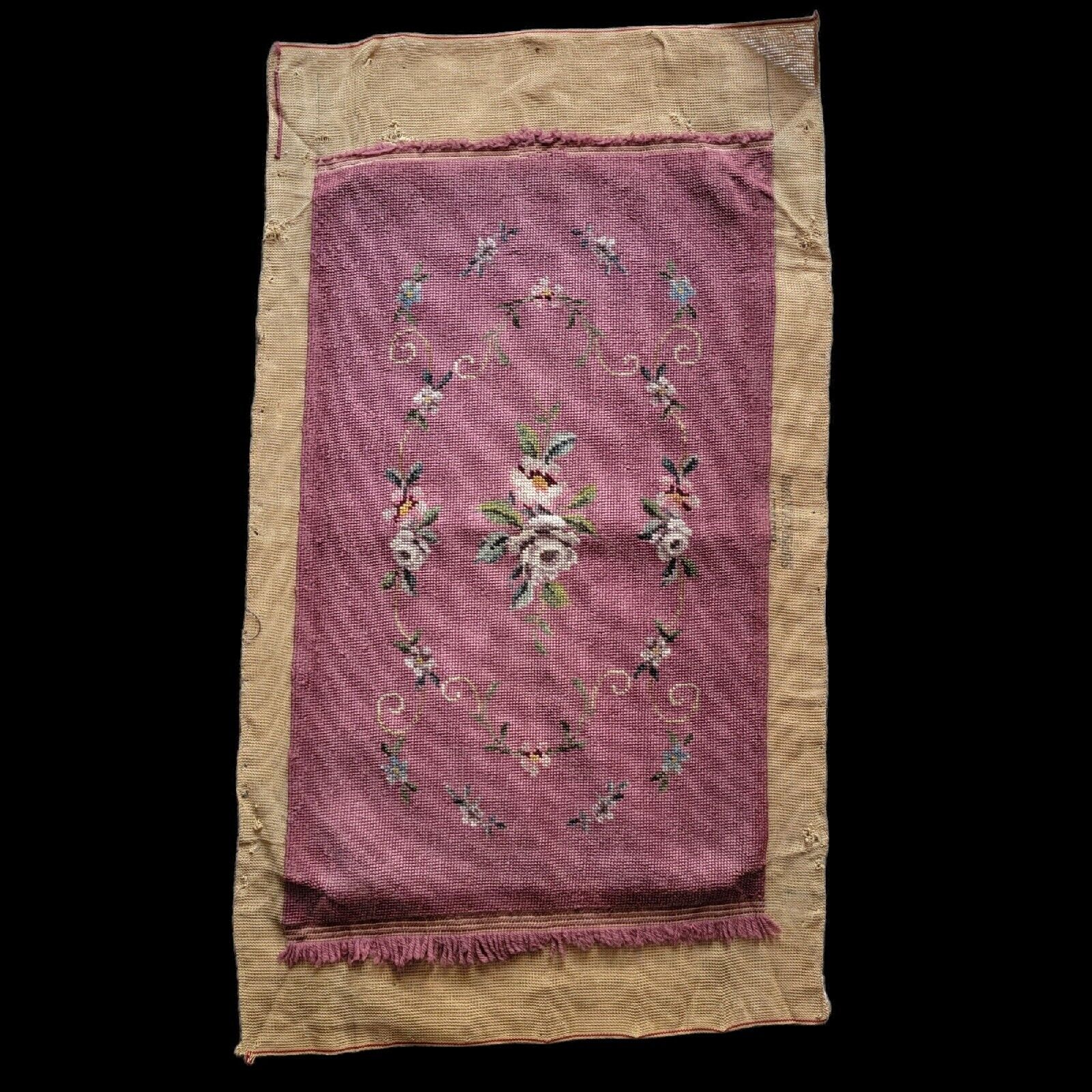 Rose Pink Floral Tapestry Piano Bench Cover 20x35