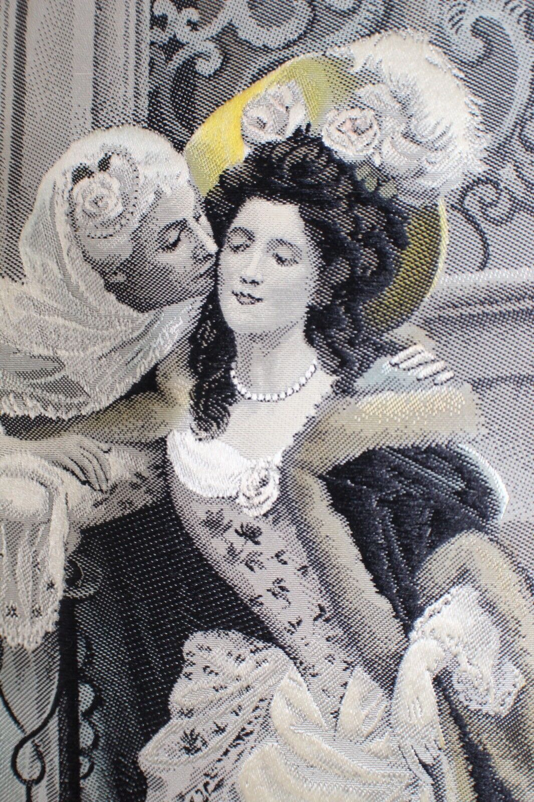 Vintage 1900s French Framed Silk Tapestry