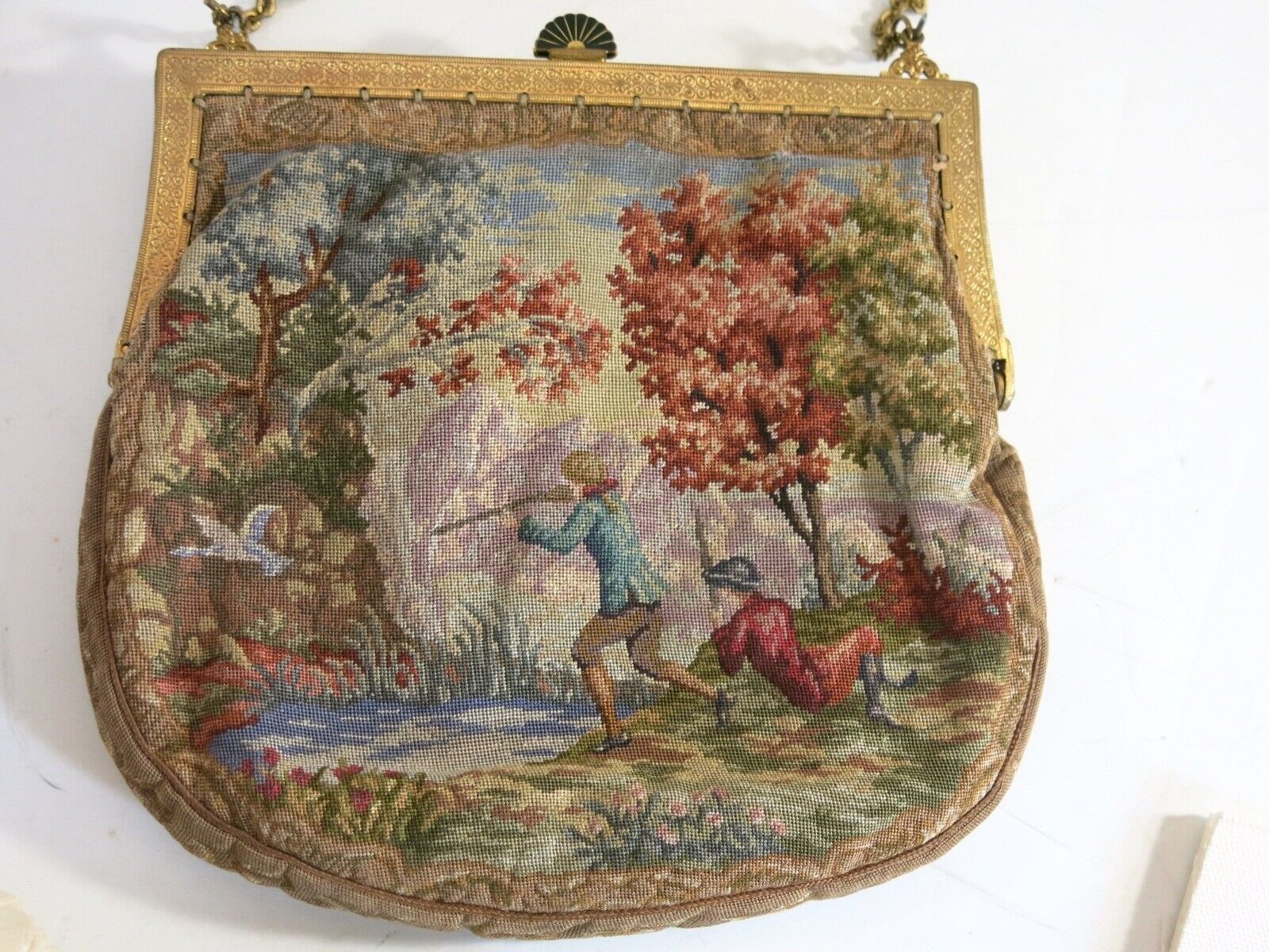 Victorian Enamel Purse with Seed Pearl Closure