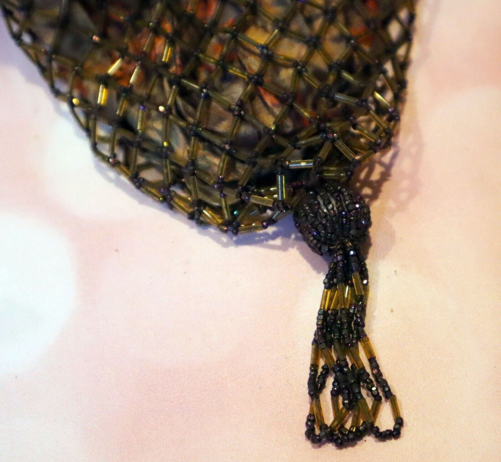 Victorian Beaded Purse with Floral Tapestry Design
