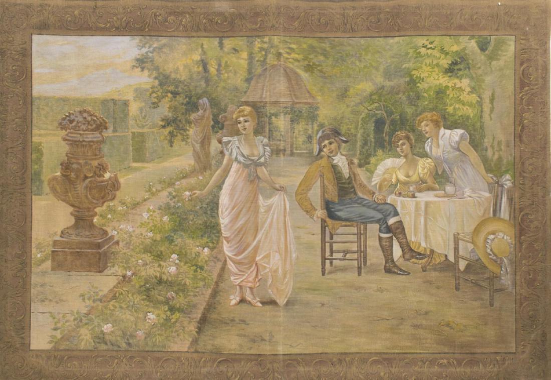 Charming Early 1900s Garden Tapestry Wall Art