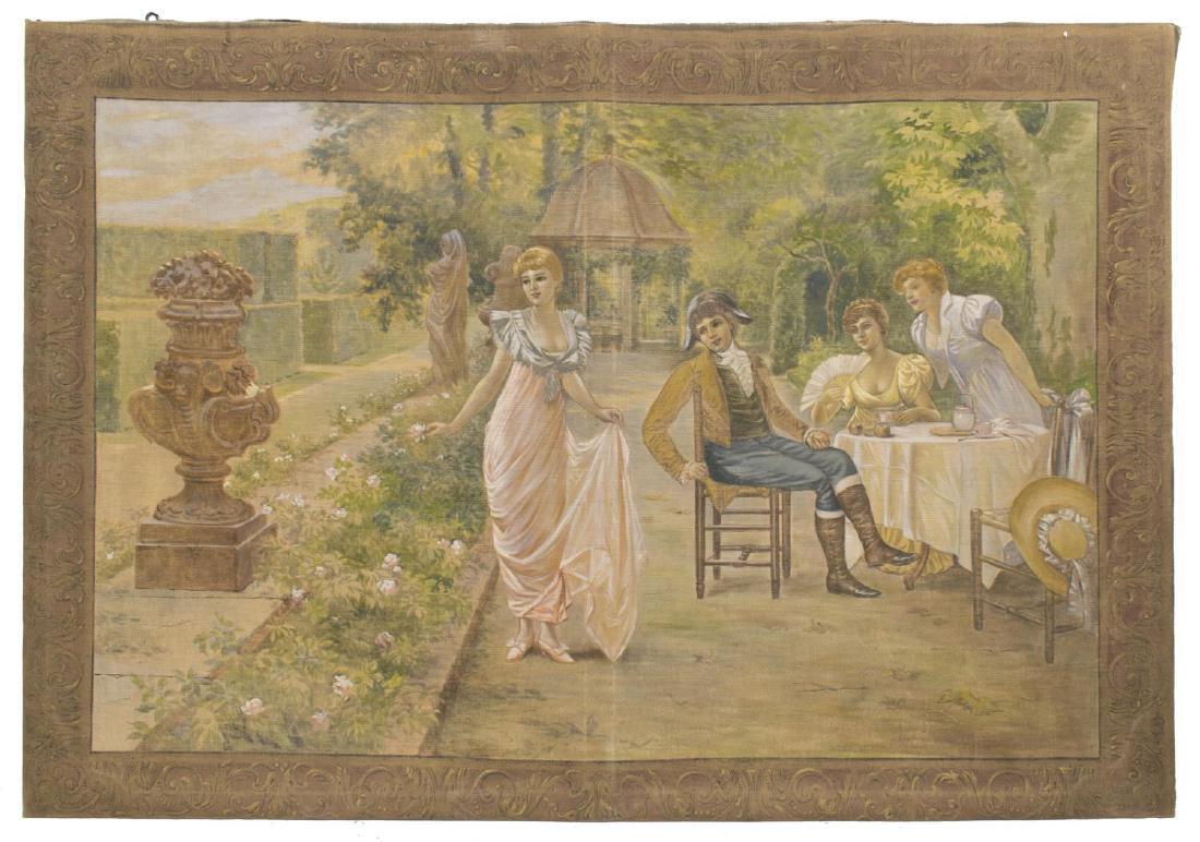 Charming Early 1900s Garden Tapestry Wall Art