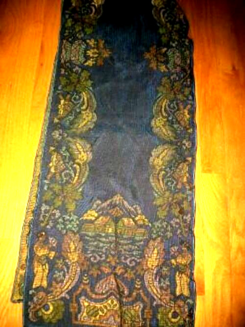 Art Deco Reversible Geisha Tapestry Runner 6ft