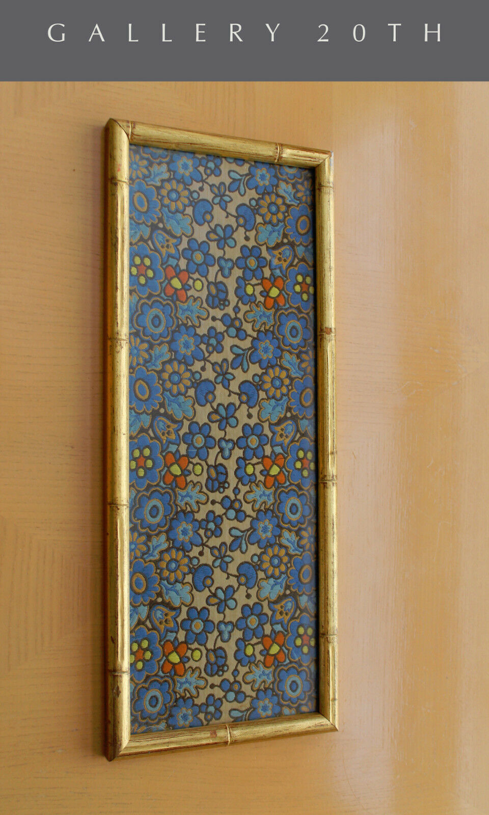 Art Nouveau Floral Tapestry Decor, Vintage 1900s
