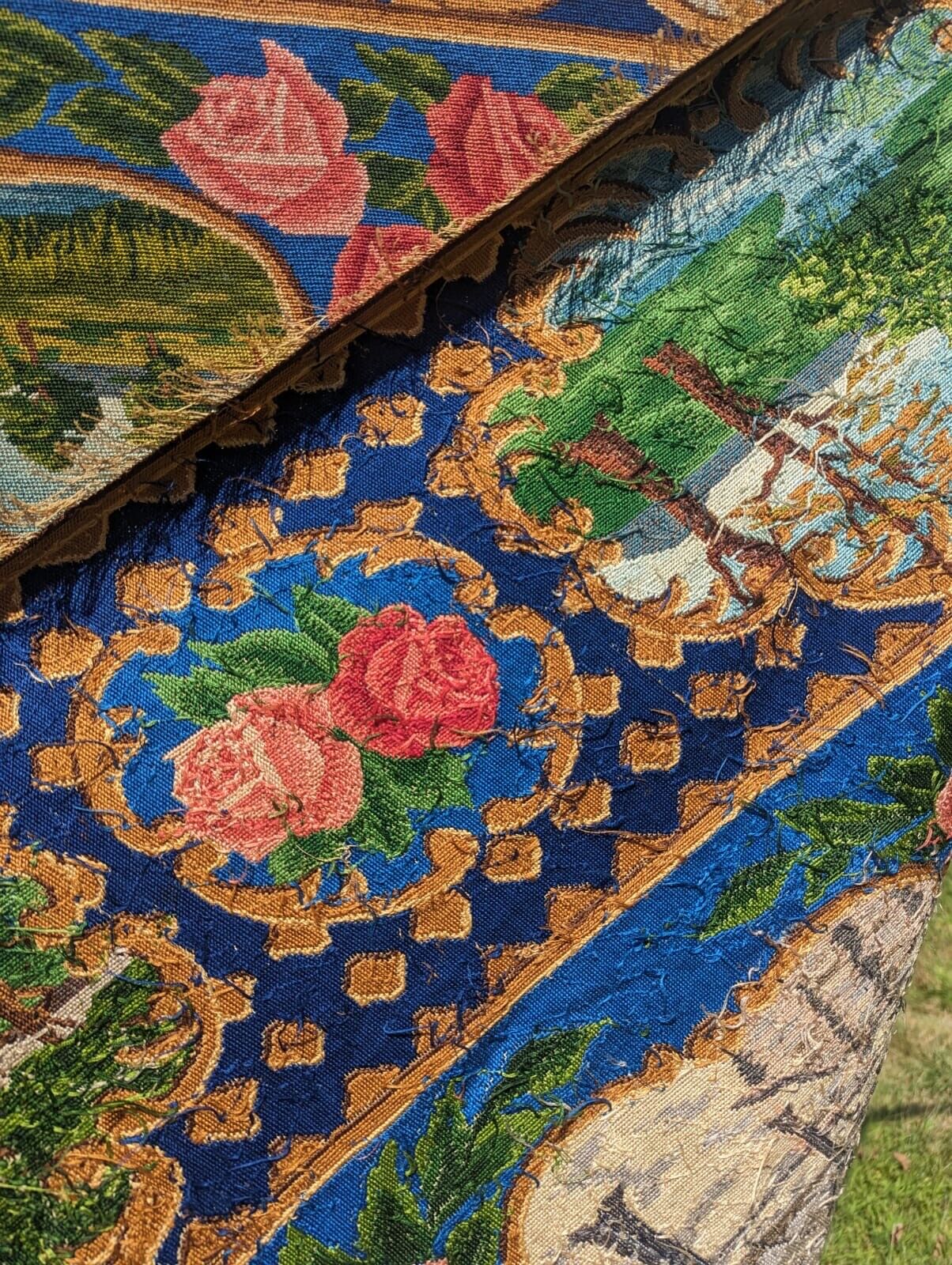 Edwardian Handcrafted Needlepoint Tapestry - Four Seasons