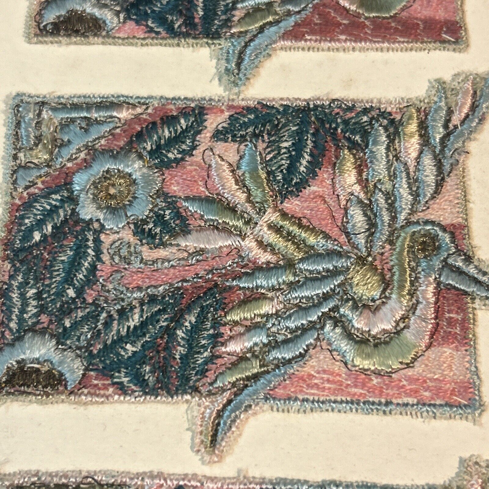 1900s French Upholstery Tapestry Sample Card