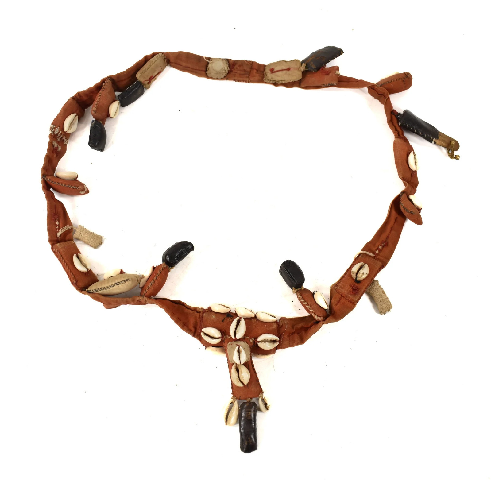 Kuba Cowrie Shell Fabric Belt from Congo