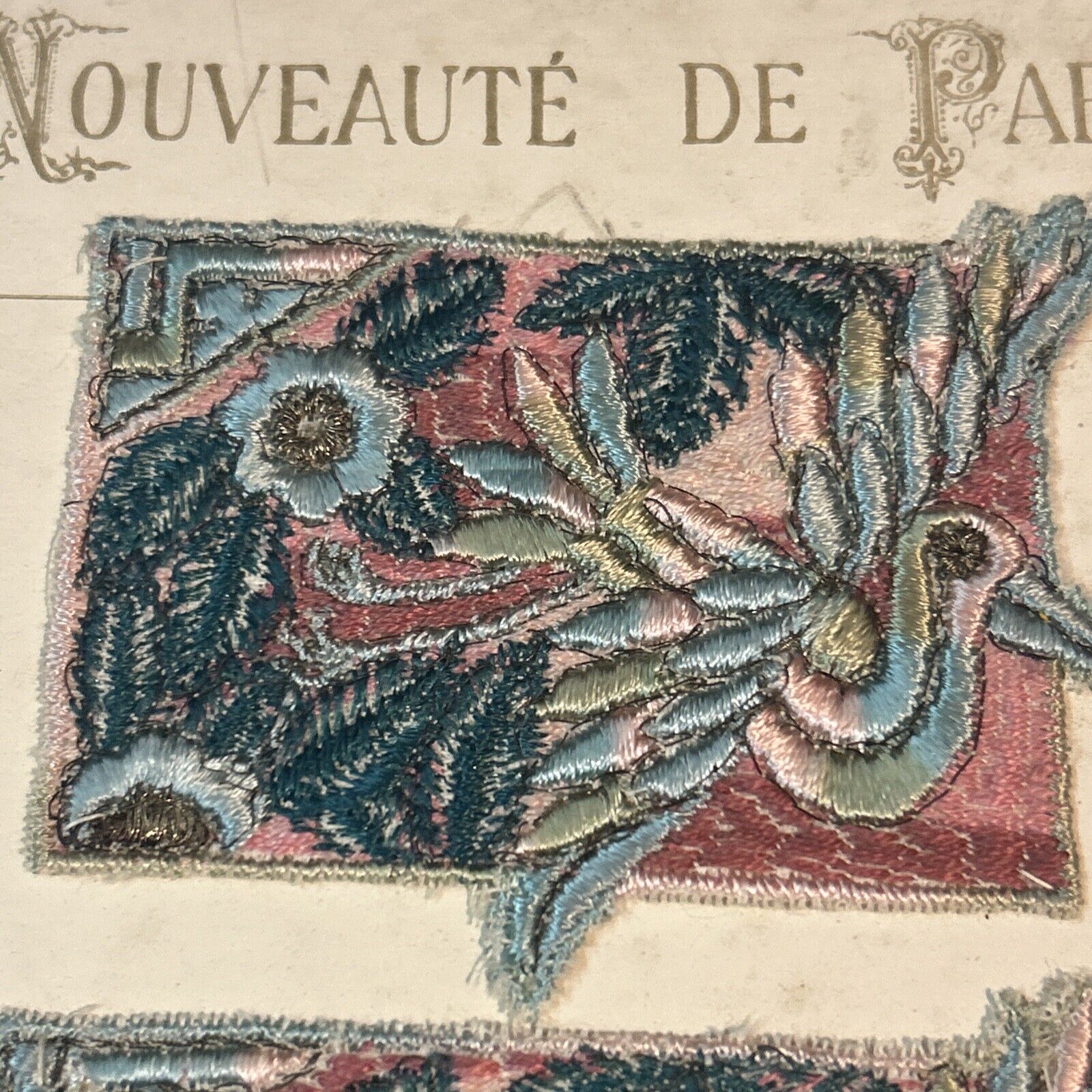 1900s French Upholstery Tapestry Sample Card