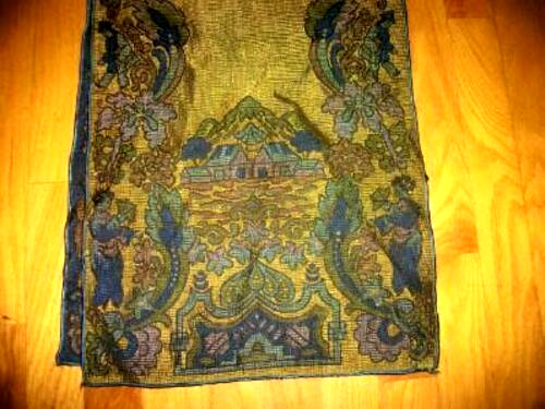 Art Deco Reversible Geisha Tapestry Runner 6ft