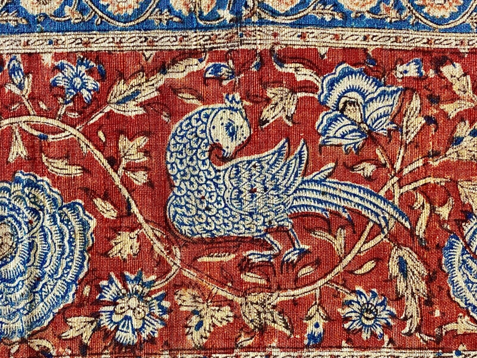 South Asian Antique Cloth Print, 1900, 2'5" x 3'5