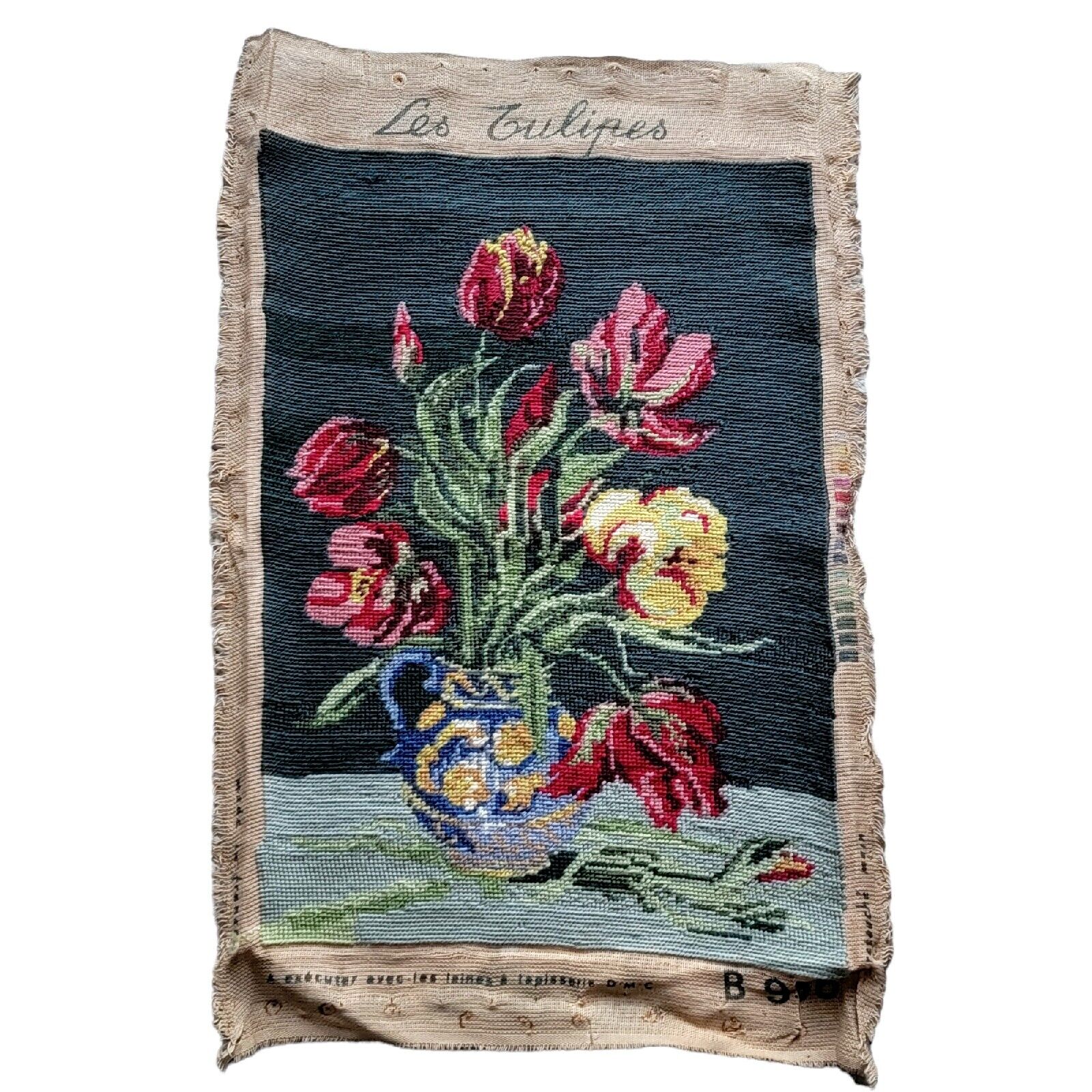 20th Century French Needlepoint Tapestry - Les Tulipes