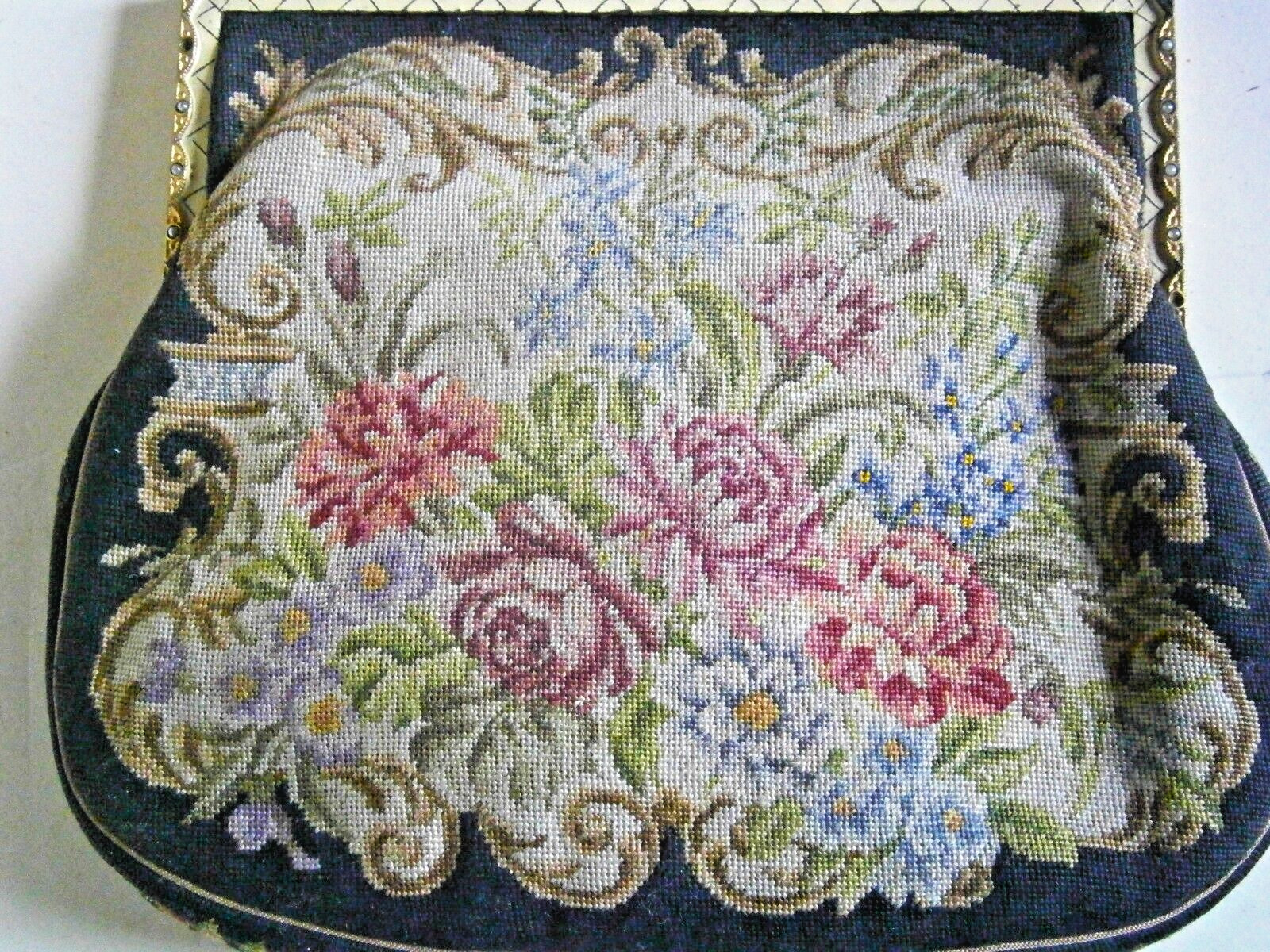 Antique Austrian Tapestry Handbag from 1900s