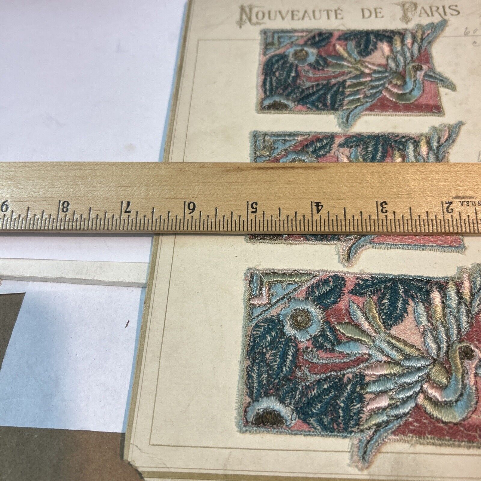 1900s French Upholstery Tapestry Sample Card