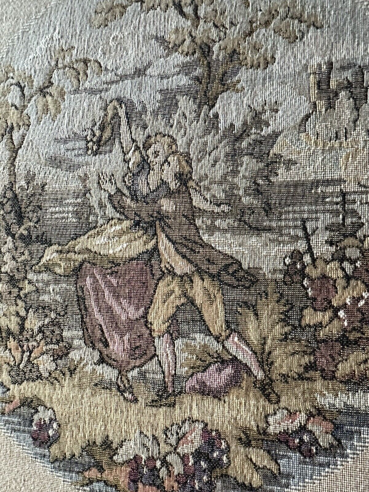 Vintage French Tapestry Framed Textile Artwork