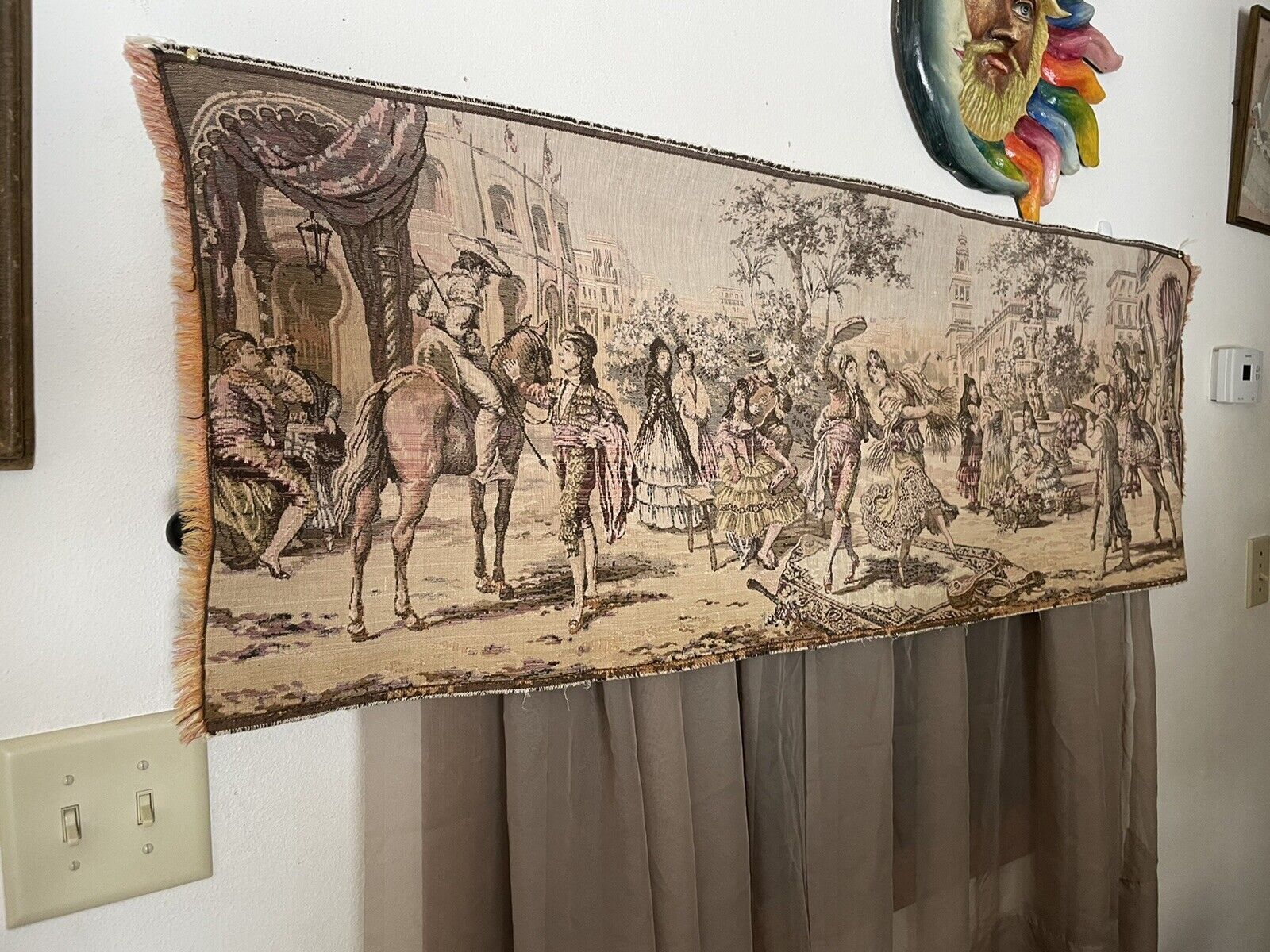 Spanish Flamingo Dancers Tapestry Scenic Panel