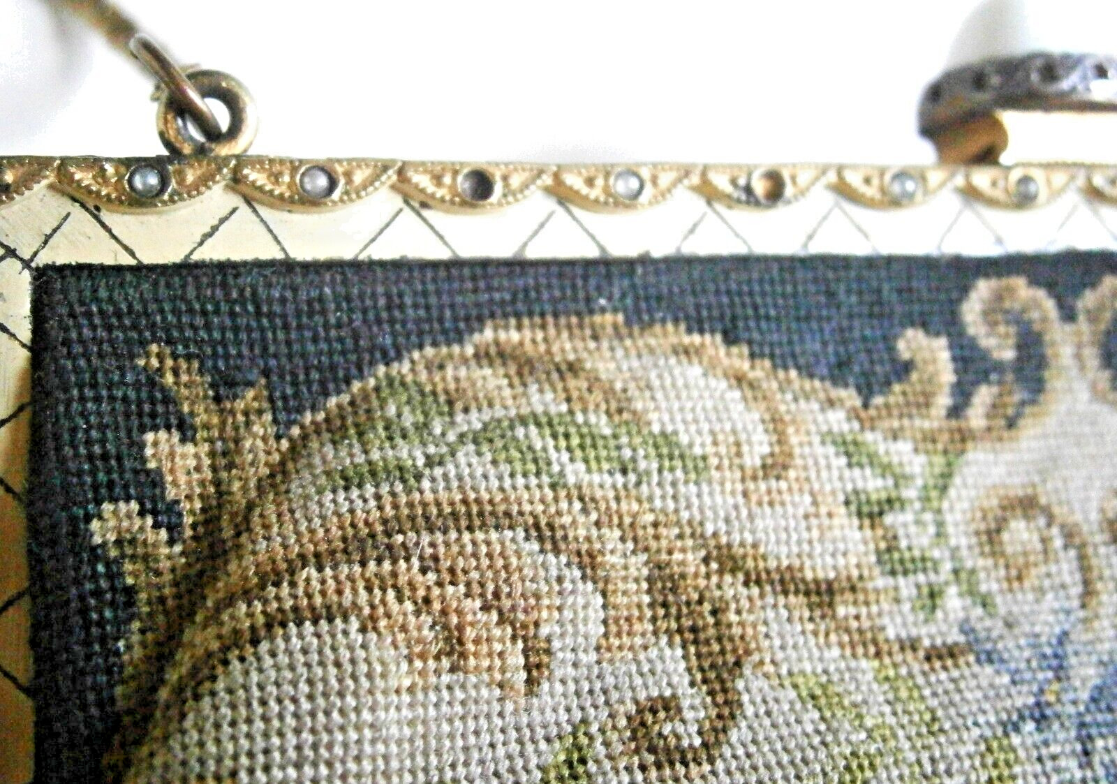 Antique Austrian Tapestry Handbag from 1900s