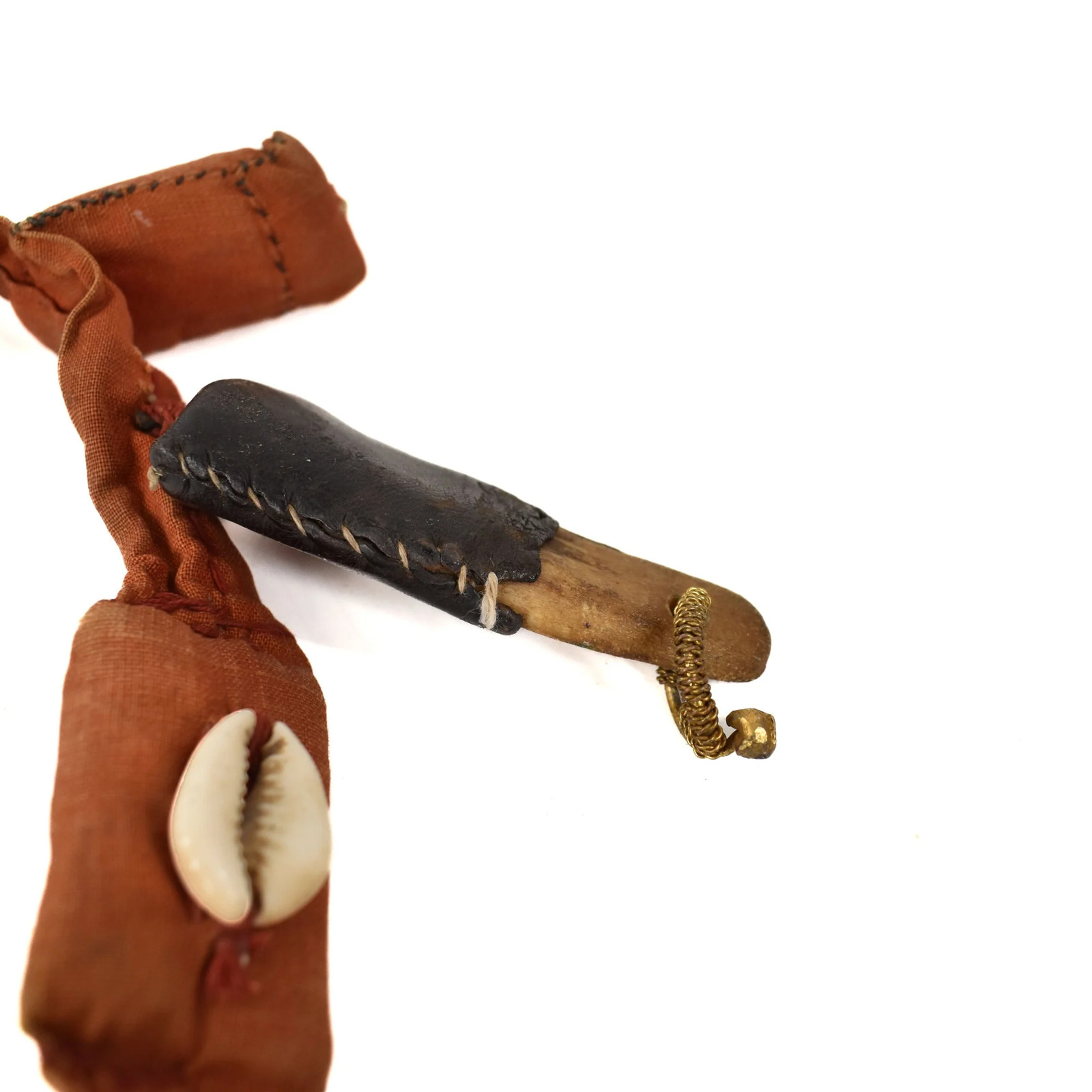 Kuba Cowrie Shell Fabric Belt from Congo