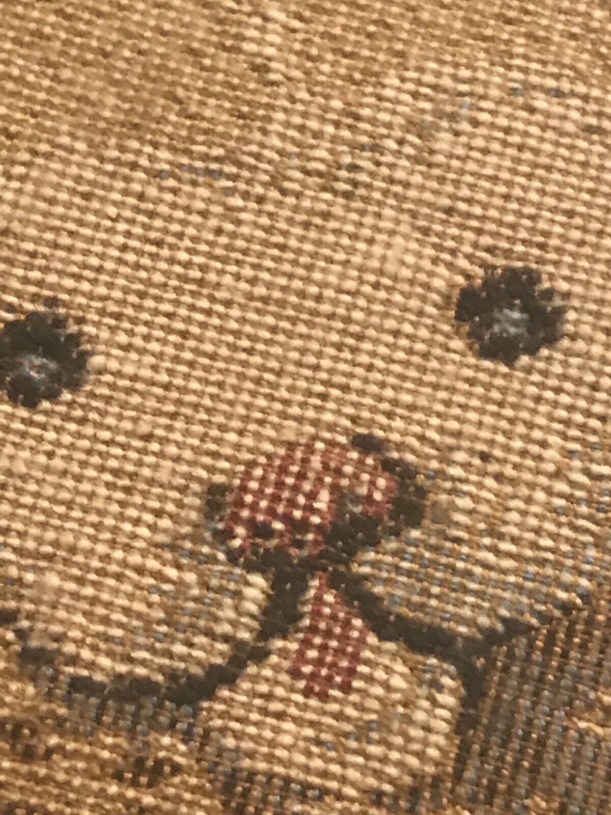 Antique 1800s German St. Nicholas Tapestry