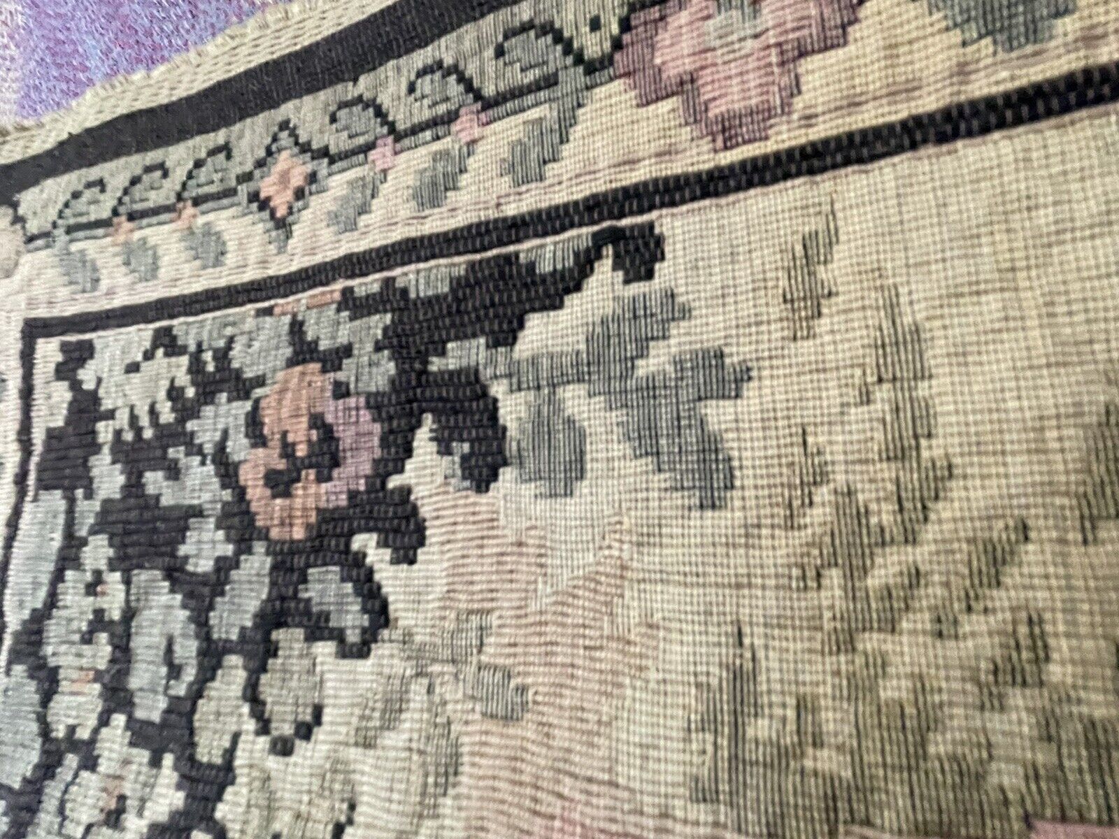 French Romantic Antique Textile Tapestry for Home Decor