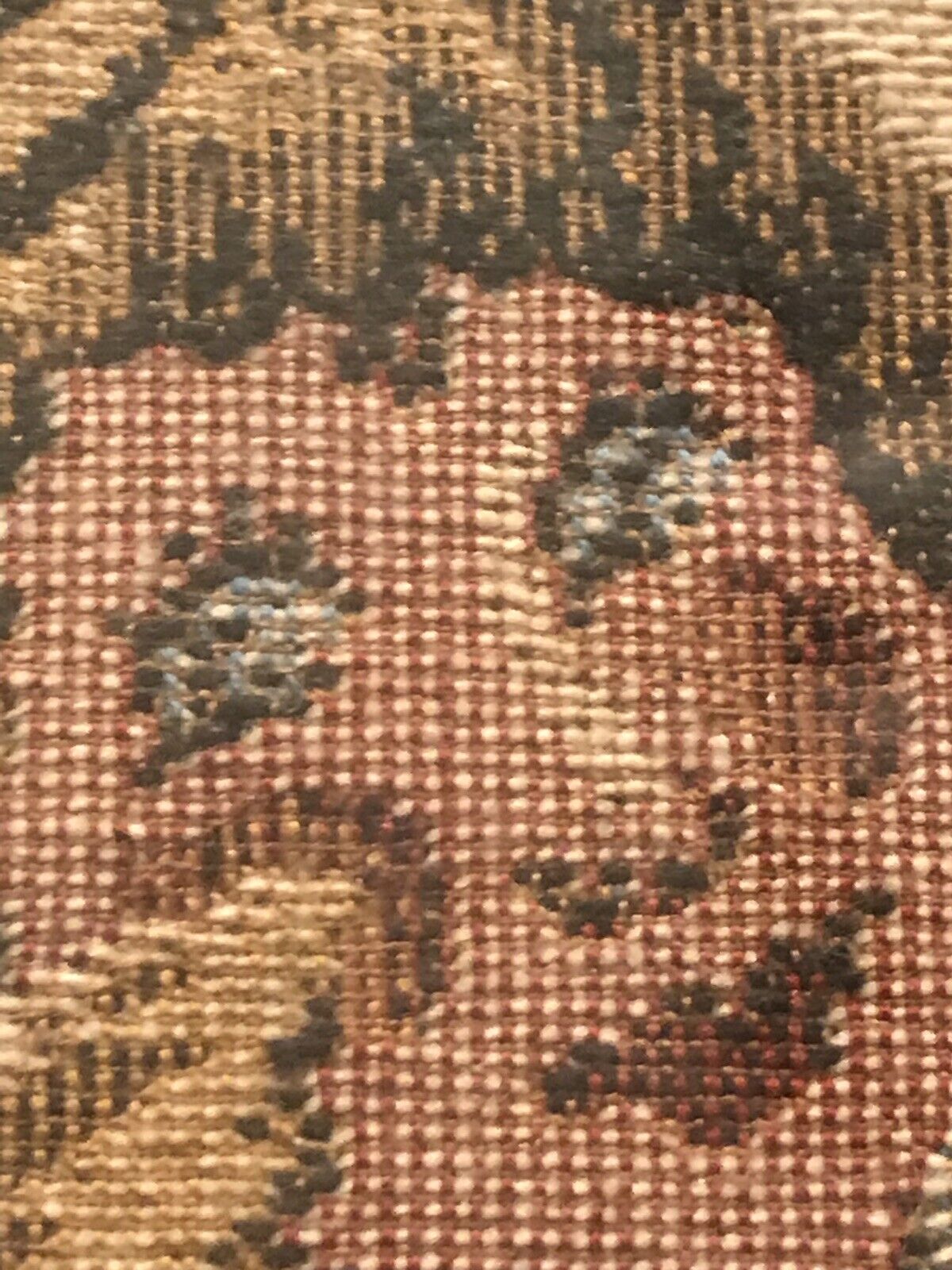 Antique 1800s German St. Nicholas Tapestry
