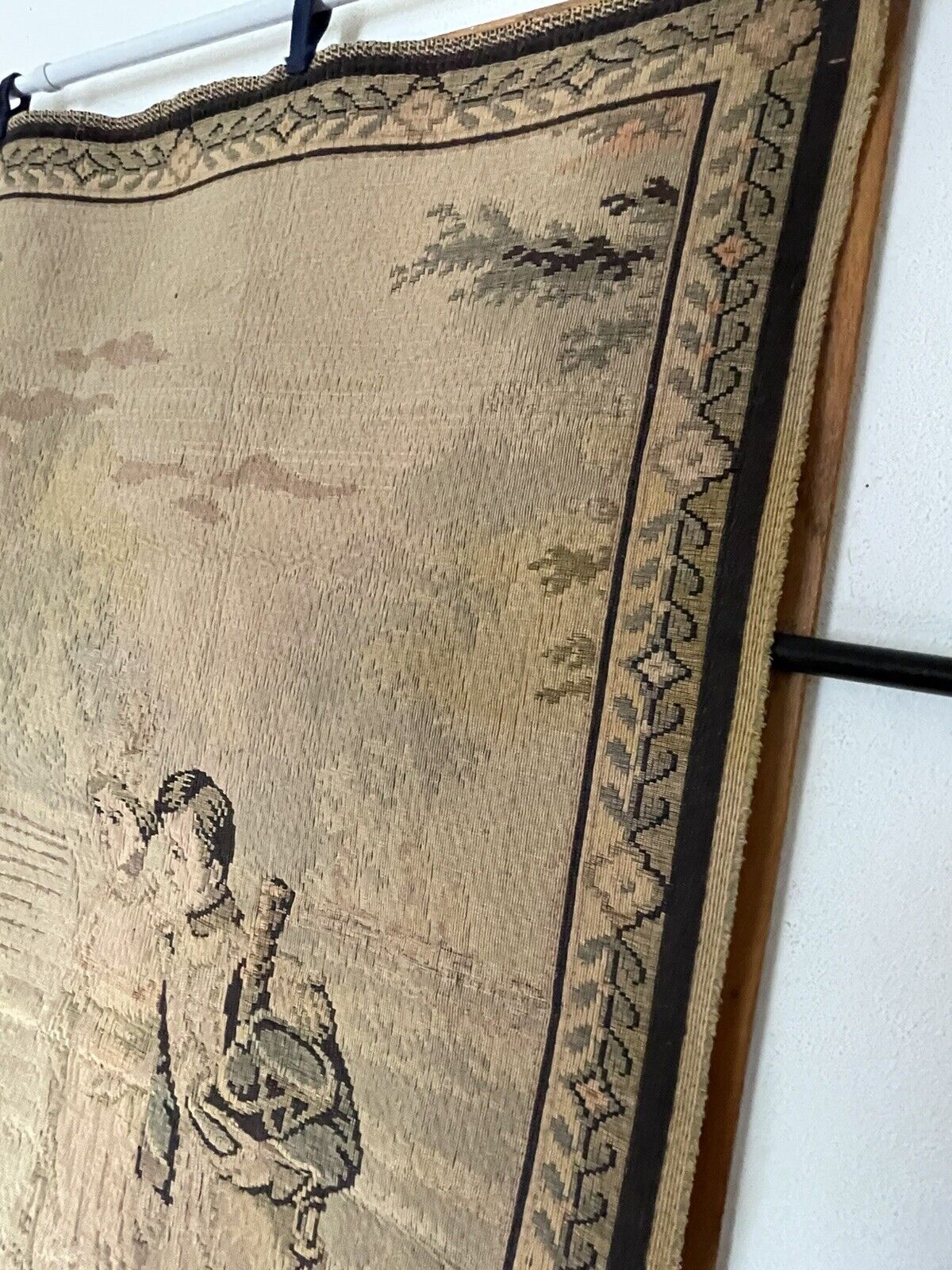French Romantic Antique Textile Tapestry for Home Decor