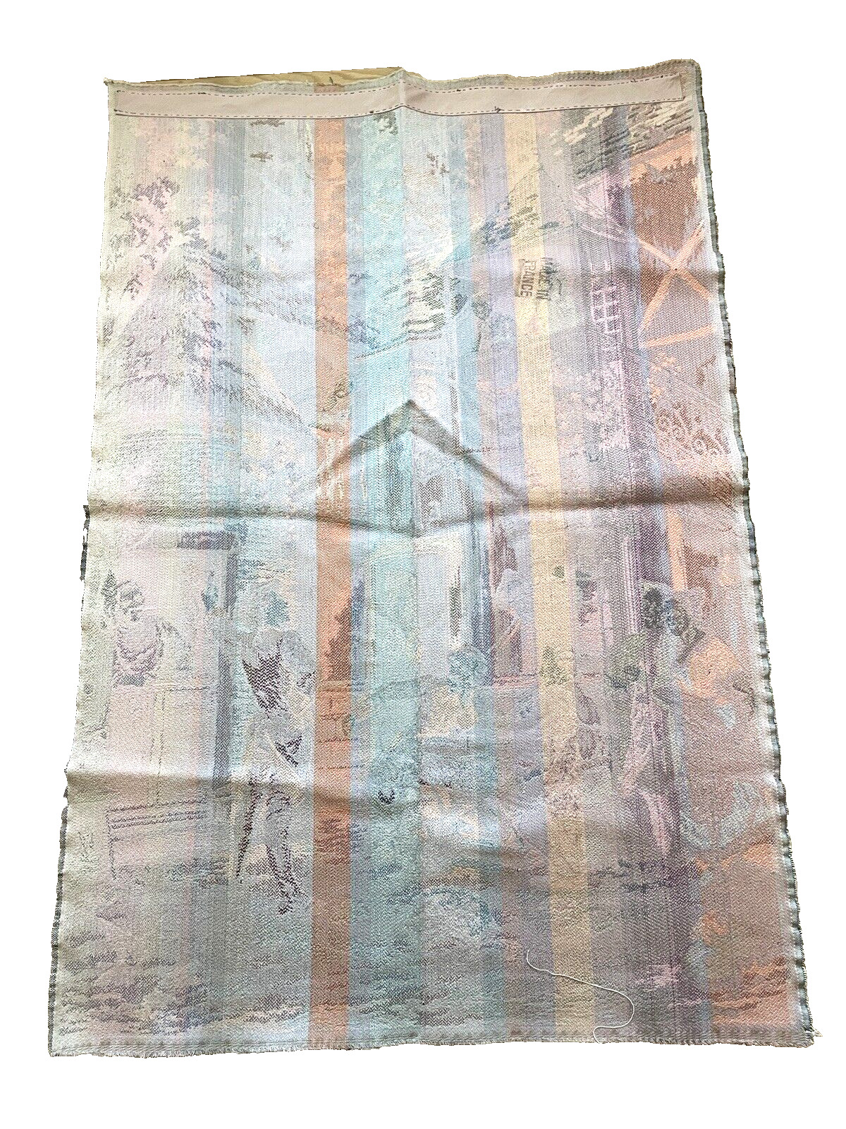 French Tapestry Wall Hanging Village Scenes 1900s