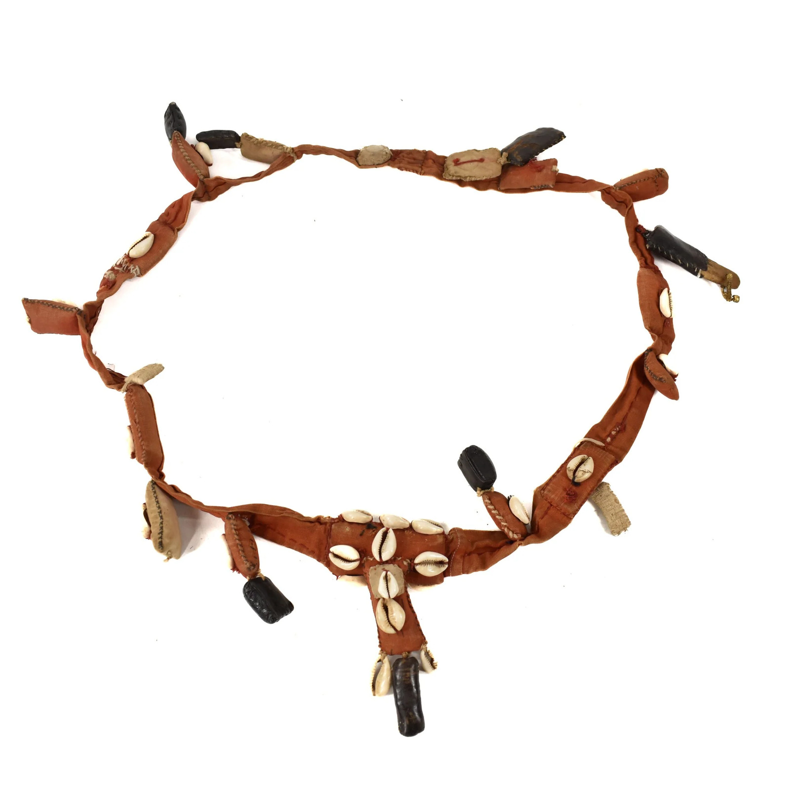 Kuba Cowrie Shell Fabric Belt from Congo