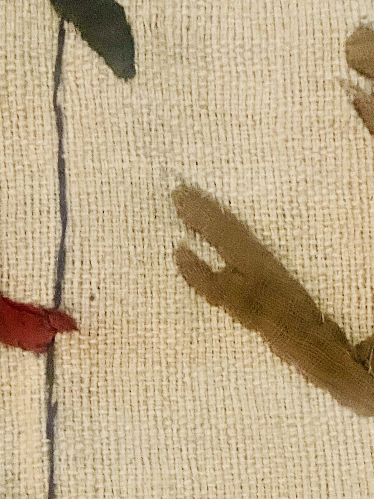 Antique Egyptian Figures Mixed Media Textile Tapestry