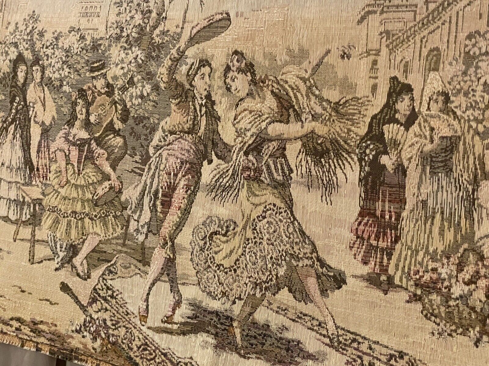 Spanish Flamingo Dancers Tapestry Scenic Panel
