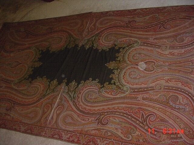 1850s Wool Paisley Shawl with Provenance History