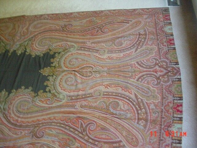 1850s Wool Paisley Shawl with Provenance History