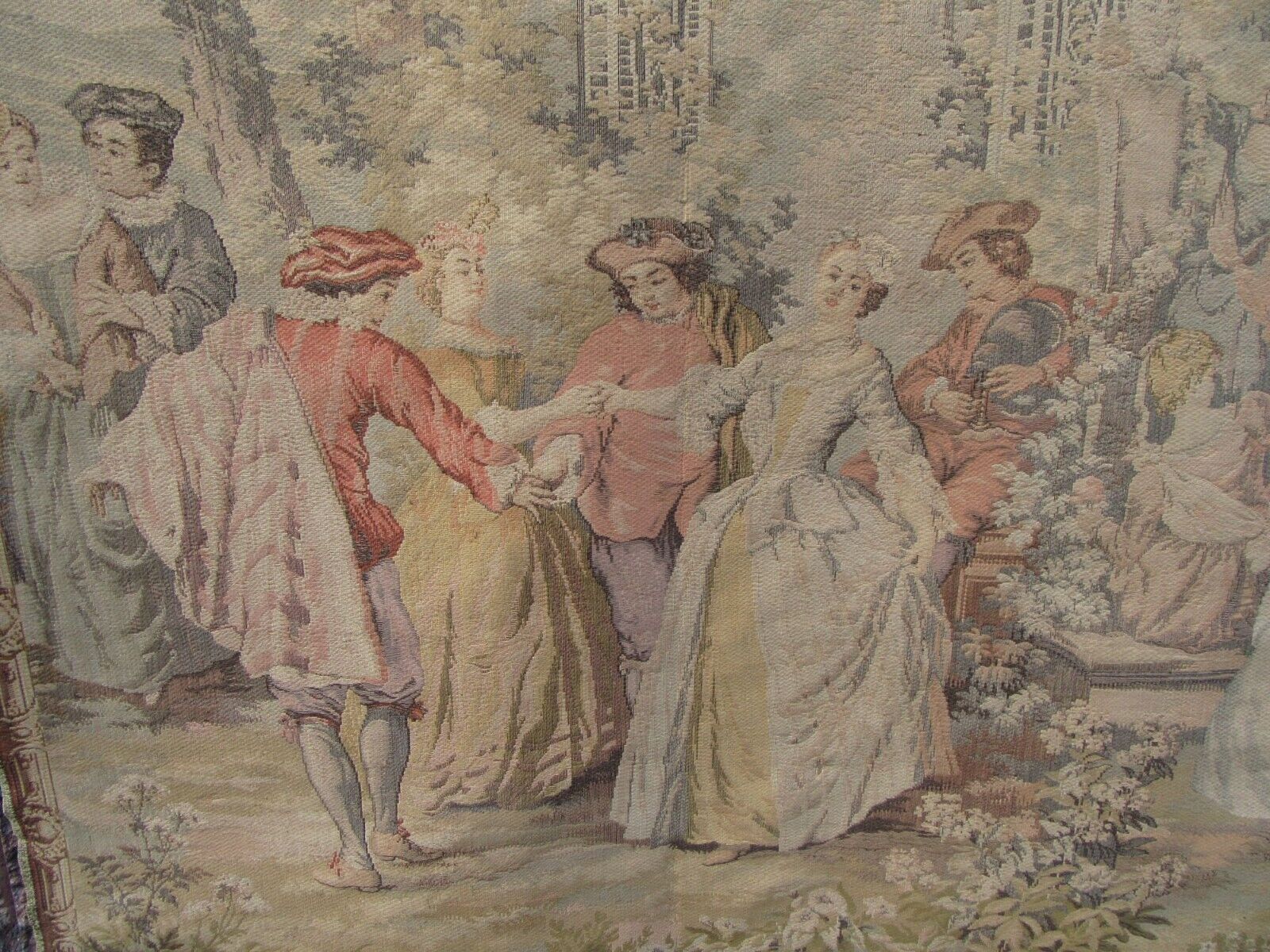 Early 1900s FAMCO Cherub French Wall Tapestry